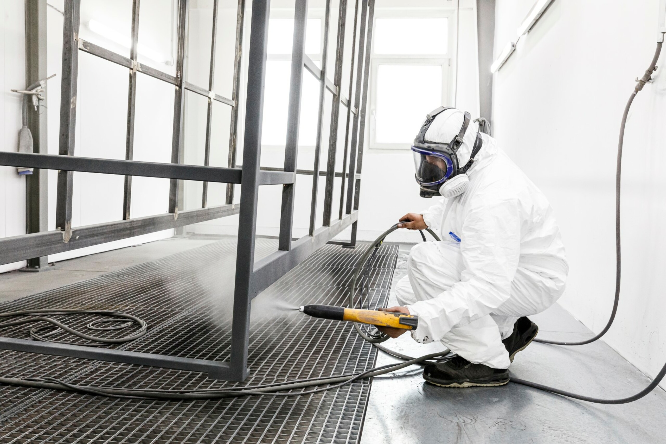 Lofttür, pulverbeschichtung